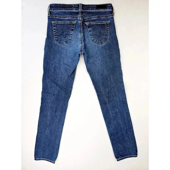 AG Adriano Goldschmied Size 24X30 Women The Stilt Cigarette Leg Blue Denim Jeans - Picture 1 of 12